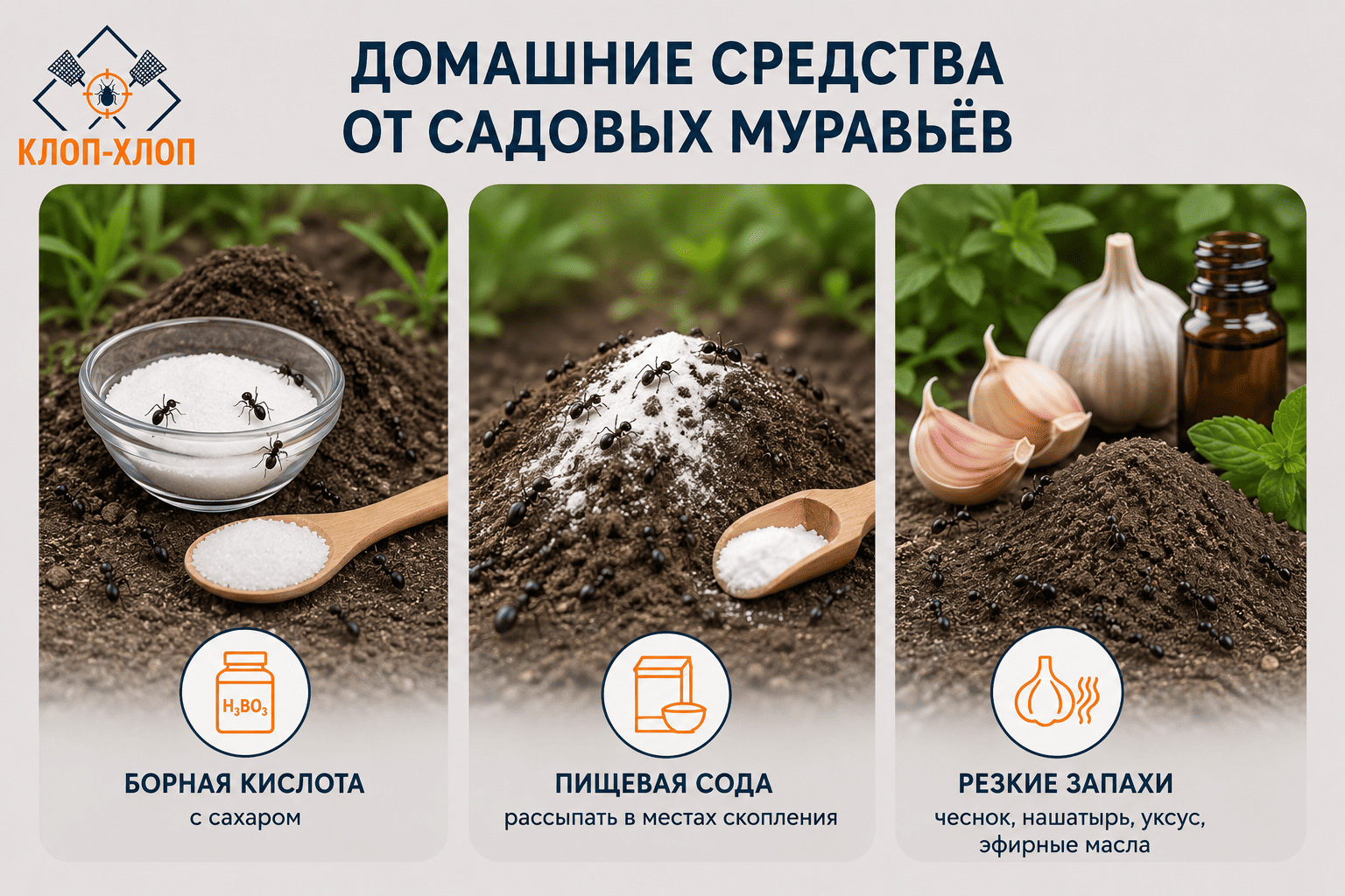 Простые домашние методы травли муравьев